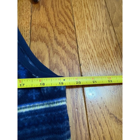 Basic Editions Blue Fair Isle Fleece Zip Up Vest Women's M Warm Winter Layering - Picture 6 of 6